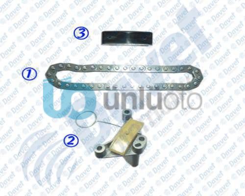 EKSANTRIK ZINCIR SETI 3 PARCA FOCUS - CMAX - MONDEO - C30 - C70 - S40 2.0 DIESEL