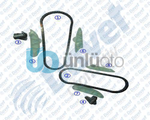 EKSANTRIK ZINCIR SETI 8 PARCA KIA SORENTO 2.0 CRDI 10 D4HA MOTOR