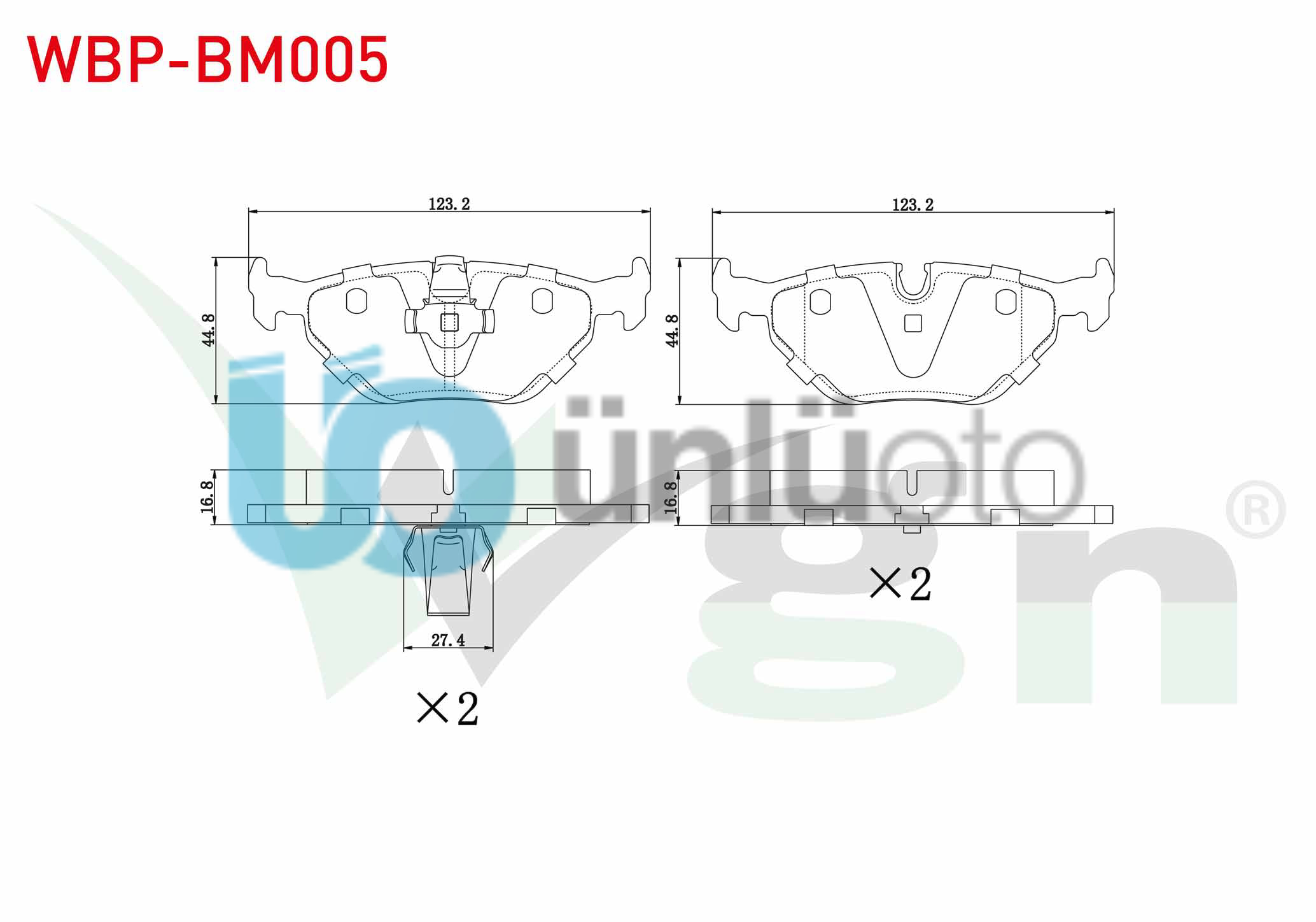 FREN BALATA ARKA BMW 5 SERISI (E39) 520 i 1995-2003/ (E39) 523 i 1995-2003/ (E39