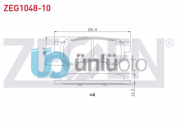 FREN BALATA ARKA CHEVROLET LACETTI (J200) 1.6i 2006-2012 / CHEVROLET LACETTI (J2