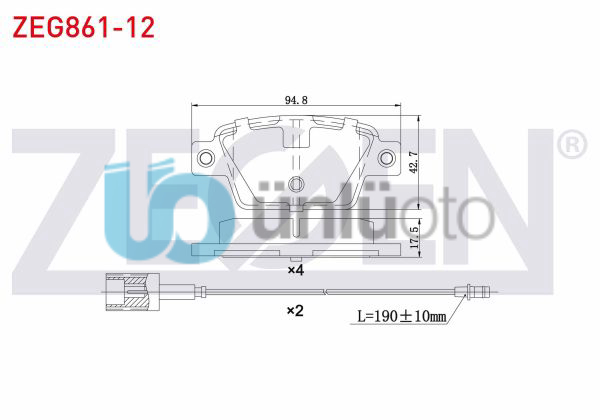 FREN BALATA ARKA FIAT BRAVO II (198) 1.6 MJT 2006-