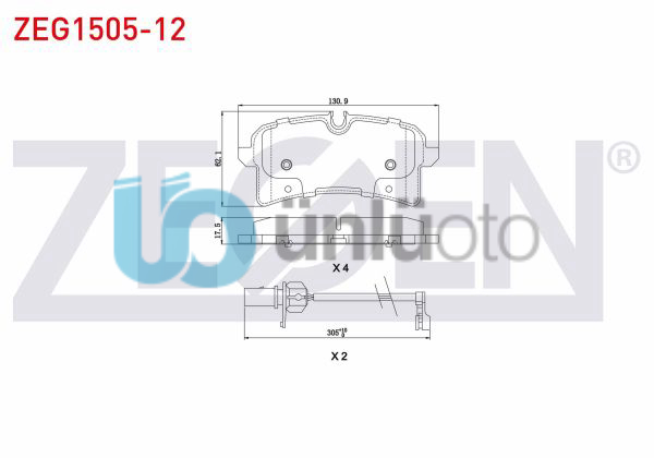 FREN BALATA ARKA FISLI AUDI A8 (4H_) 3.0 TDI 2009-/ 3.0 TFSI 2009-/ 4.2 TDI 2009