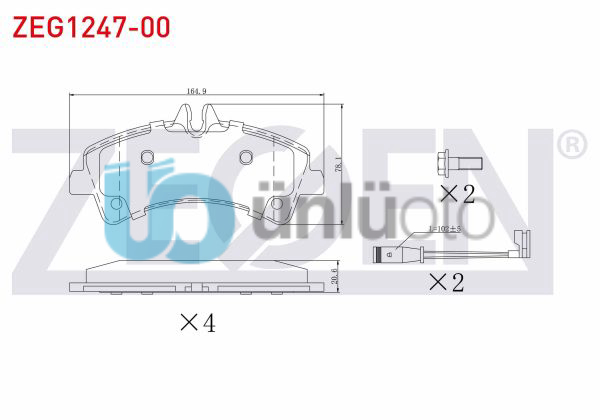 FREN BALATA ARKA FISLI MERCEDES SPRINTER 5T (906) 515 CDI CIFT TEKER 2006-2009/