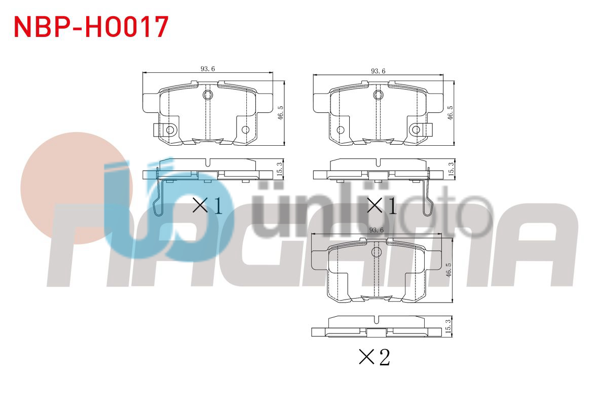 FREN BALATA ARKA HONDA ACCORD VIII (CU) 2.0 I-VTEC 2008- / ACCORD VIII (CU) 2.2