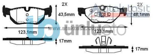 FREN BALATA ARKA IKAZLI BMW 1 SERISI (E81) 116 i 2004-2012/ 120 i 2004-2012/ 1 S