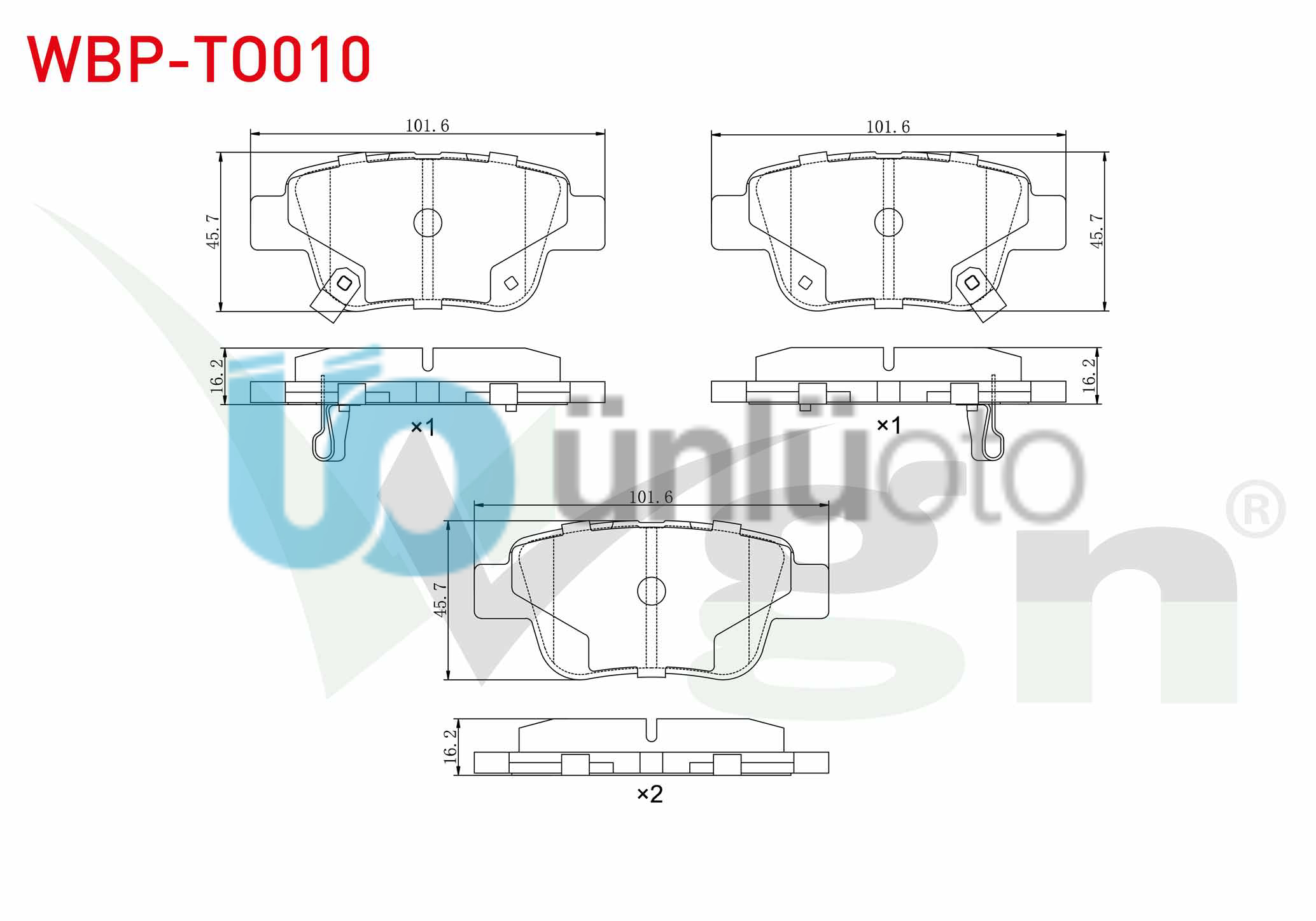 FREN BALATA ARKA IKAZLI TOYOTA AVENSIS (T25) 1.6 VVT-I 2003-2008 / TOYOTA AVENSI