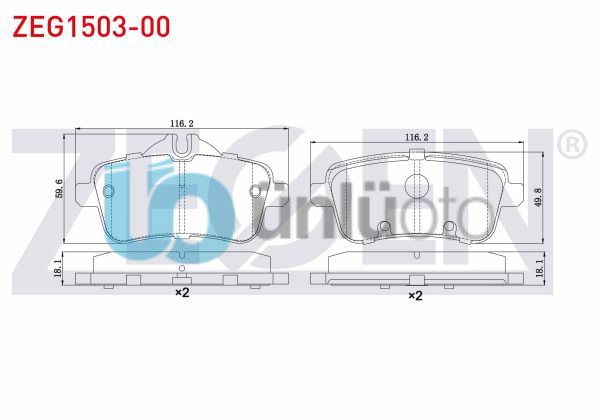 FREN BALATA ARKA MERCEDES M SERISI (W166) ML 250 CDI 2011- / M SERISI (W166) ML