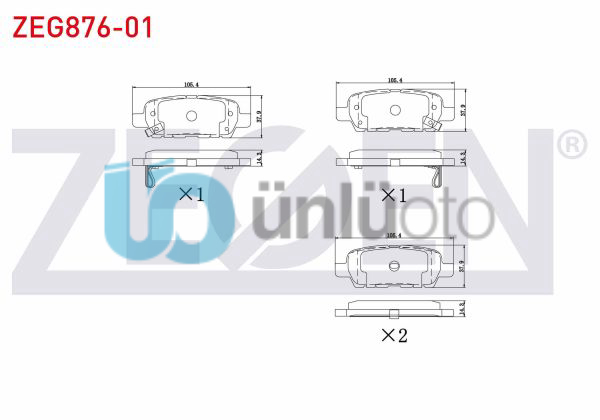 FREN BALATA ARKA NISSAN QASHQAI 1.5 DCI 2007-2014/ QASHQAI 1.6i 2007-2014/ QASHQ