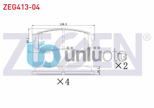 FREN BALATA ARKA TOYOTA LAND CRUISER 90 (_J9_) 3.0 D 1996-2002/ 3.0 D-4D 1996-20