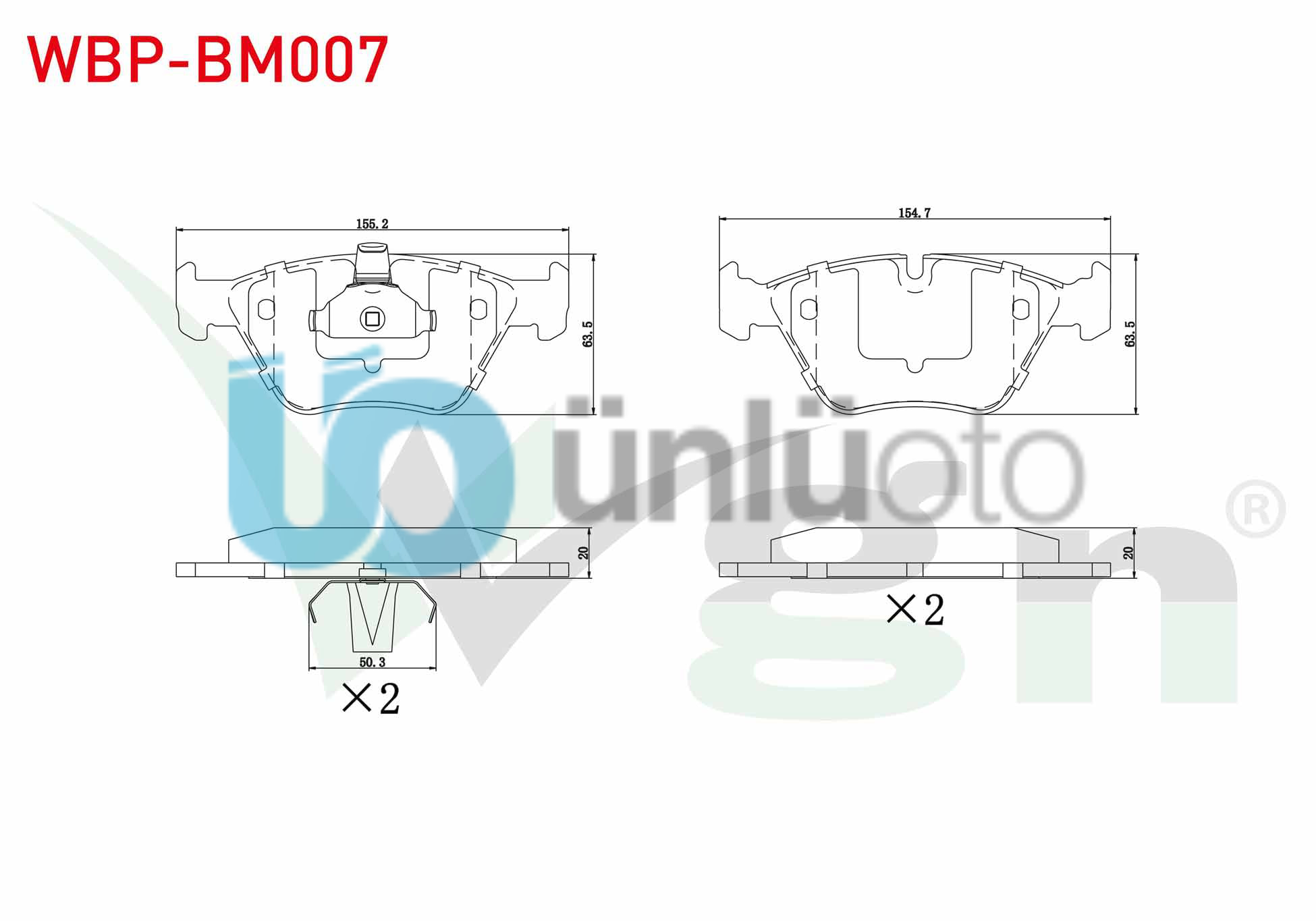 FREN BALATA ON BMW 5 SERISI (E39) 525 D 1995-2003 / (E39) 520 i 1995-2003 / (E39