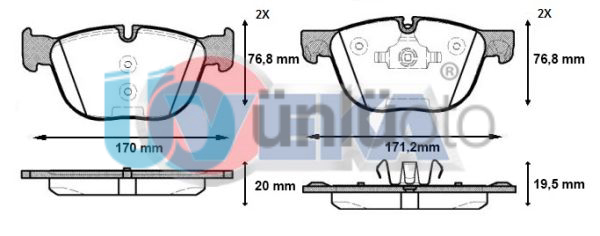 FREN BALATA ON BMW X5 (E70) 3.0 D 2007-2012 / BMW X5 (E70) 3.0 SI 2007-2012 / BM