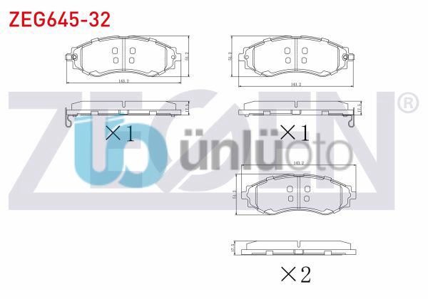 FREN BALATA ON CHEVROLET EVANDA (V200) 2.0i 2003-2006