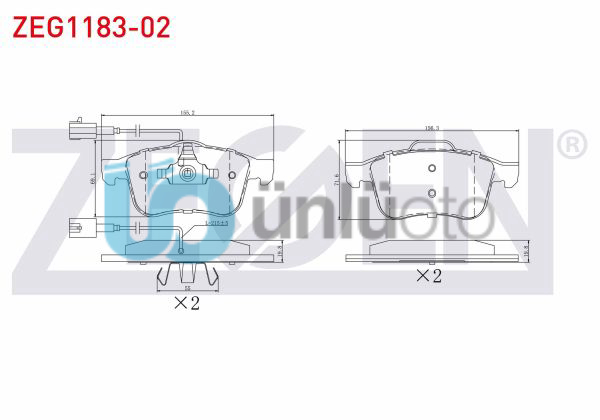 FREN BALATA ON FISLI ALFA ROMEO 159 (939) 1.8 TBI 2006-2011/ 159 (939) 1.9 JTDM