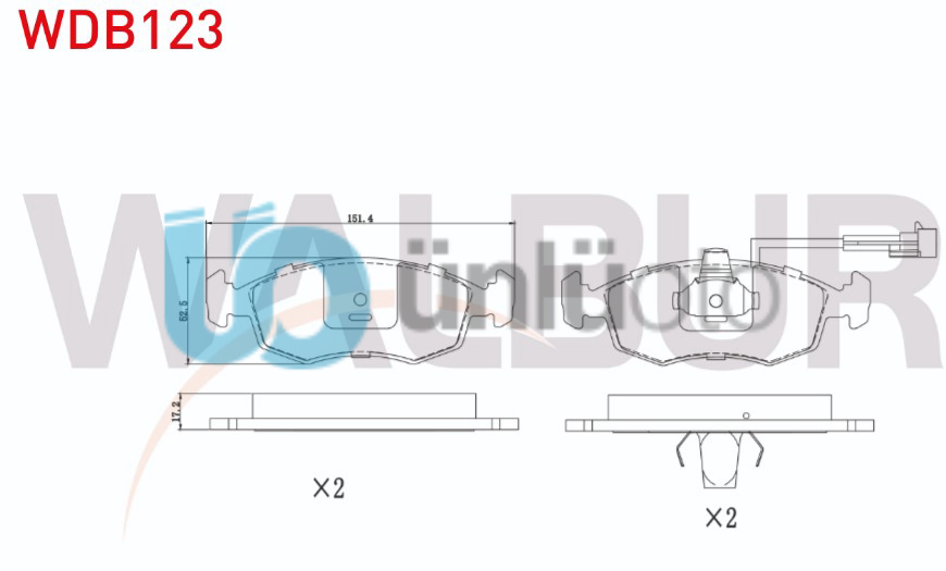 FREN BALATA ON FISLI FIAT DOBLO (119,223) 1.2i 2001-2010/ DOBLO 1.6 MJT 2001-201