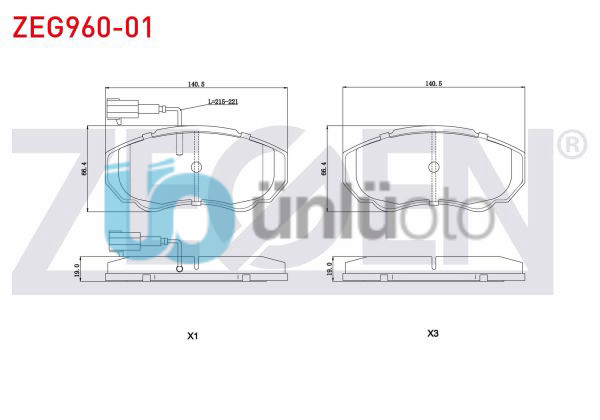 FREN BALATA ON FISLI FIAT DUCATO 2.8 TDI 2002-2006 /DUCATO 2.3 JTD 2002-2006/DUC