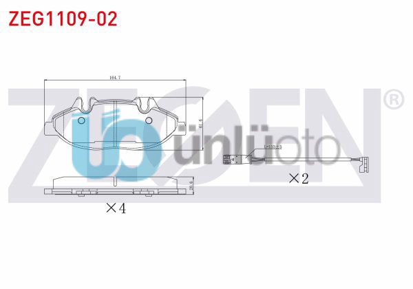 FREN BALATA ON FISLI MERCEDES VITO (W639) 115 CDI 2003-2014 / VITO (W639) 110 CD