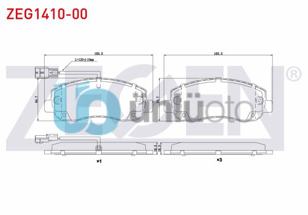 FREN BALATA ON FISLI RENAULT MASTER III (FV) 2.3 DCI 2010- / MASTER III (FV) 2.5