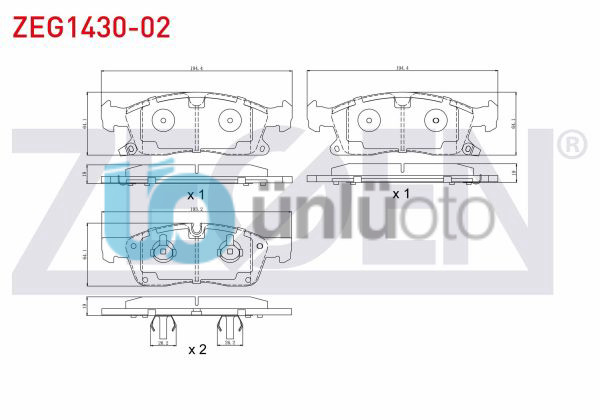 FREN BALATA ON IKAZLI JEEP G.CHEROKEE IV (WK,WK2) 3.0 CRD 4X4 2010- / 3.6 V6 4X4