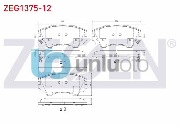 FREN BALATA ON IKAZLI OPEL INSIGNIA 2.0 CDTI 17 JANT 2008-/ ASTRA J 1.6 CDTI 200