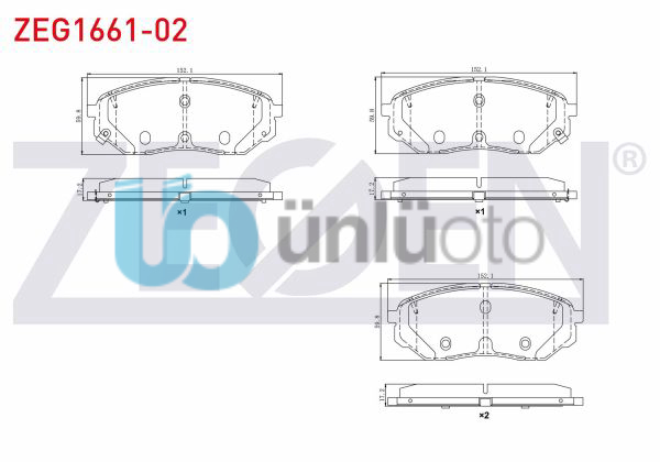 FREN BALATA ON IKAZLI TEL DELIKLI KIA SORENTO III (UM) 2.0 CRDI 2015-