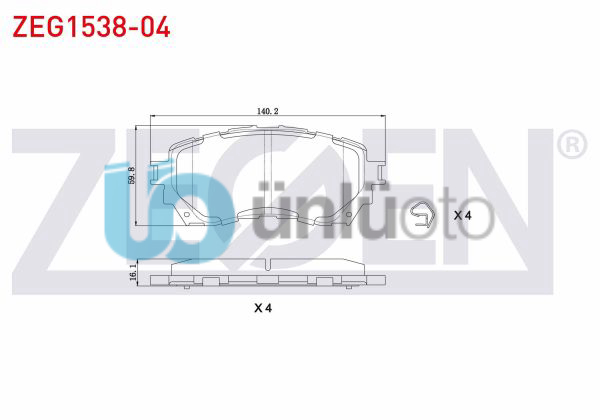 FREN BALATA ON MAZDA 6 (GJ,GH) 2.0 2013- / 6 (GJ,GH) 2.2 D 2013-