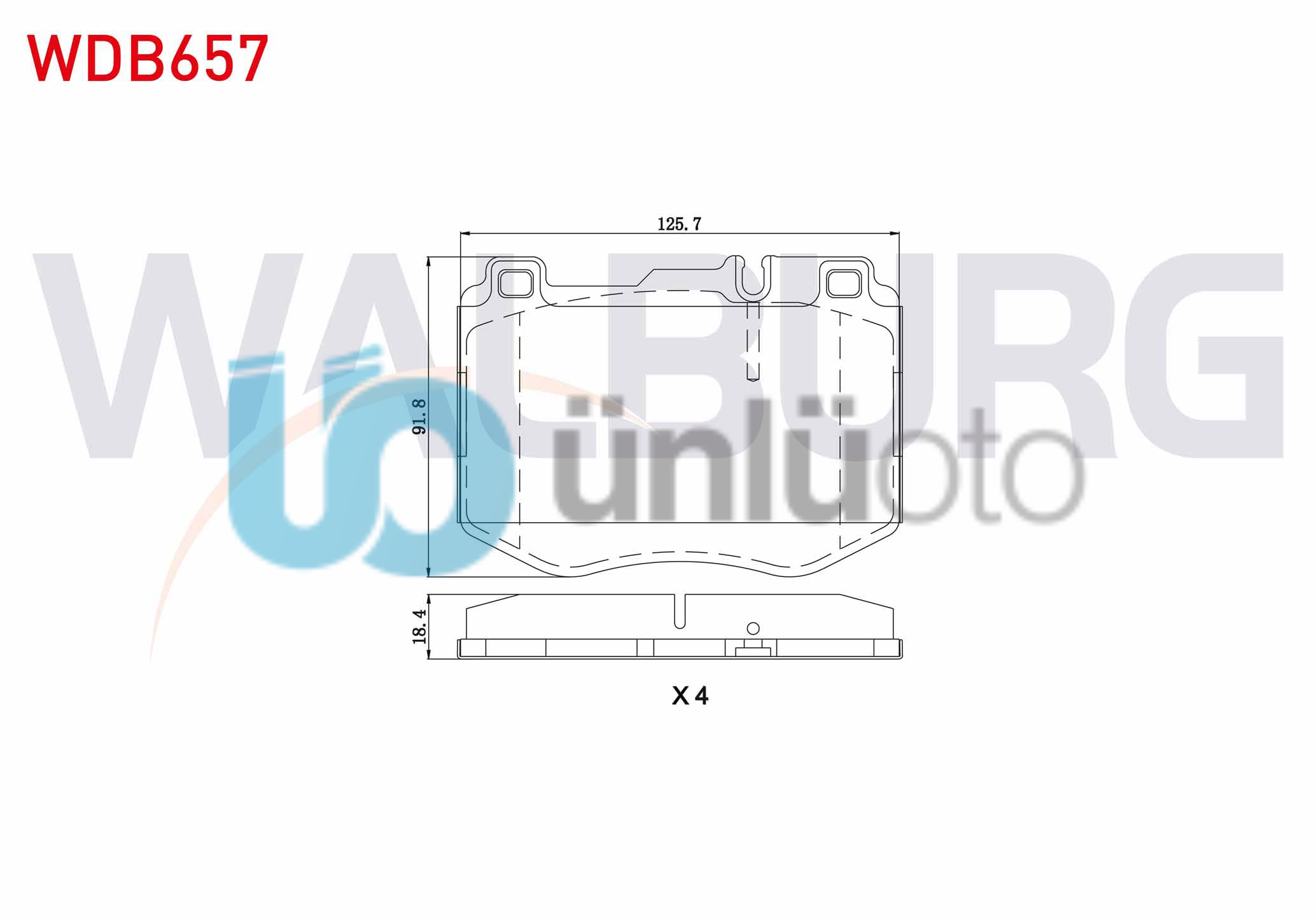 FREN BALATA ON MERCEDES C SERISI (W205) C 250 CGI 2014-/ C 250 BlueTEC 2014-/ C