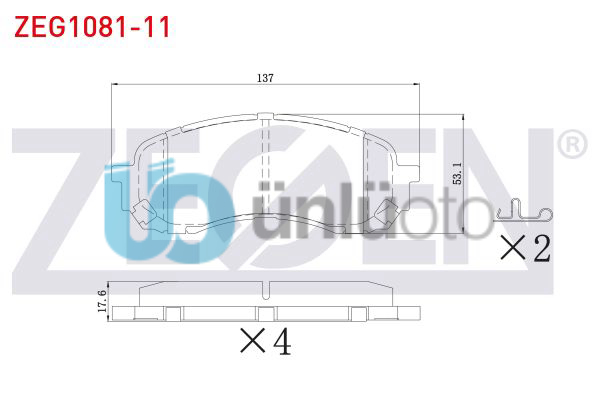 FREN BALATA ON SUBARU IMPREZA 1.5 - 1.6i 2000-2012 / FORESTER 2.0 2008- / OUTBAC