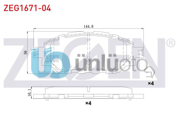 FREN BALATA ON TOYOTA HI-LUX VIII REVO (N1) PICK UP 2.4 D 4X4 ESPSIZ 2015-