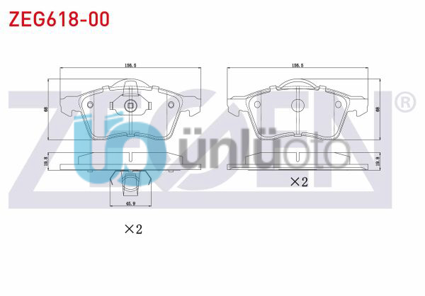 FREN BALATA ON VOLKSWAGEN TRANSPORTER IV (70XB,70XC,7DB,7DW) 2.5 TDI 1990-2003