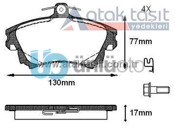 FREN BALATA ON VOLVO S40 I 1.6i 16v 1995-2003/ 1.8i 16v 1995-2003/ 1.9 TD 1995-2