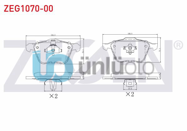 FREN BALATA ON VOLVO XC90 I 2.5 T 2002-2014 / XC90 I 3.2i 2002-2014 / XC90 I D3