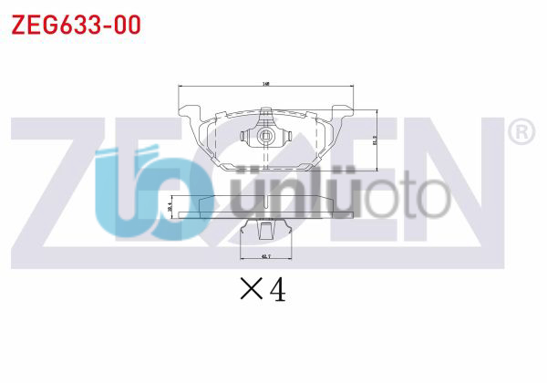 FREN BALATA ON VW GOLF IV 1.4i 16v 1997-2005/ GOLF IV 1.6i 16v 1997-2005/ CADDY
