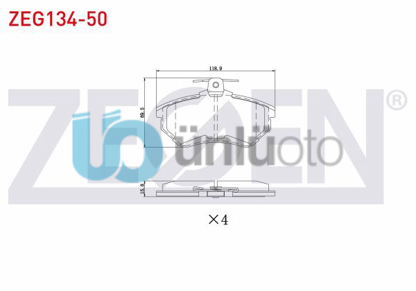 FREN BALATA ON VW PASSAT (3A2,35I) 1.8 1988-1997/ 2.0 1988-1997/ GOLF III 1.9 TD