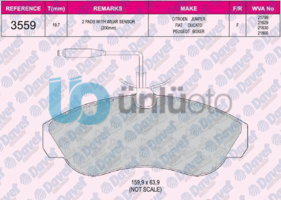 ON FREN BALATASI BOXER DUCATO JUMPER 94 02 FISLI