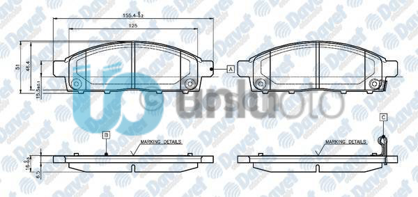 ON FREN BALATASI MITSUBISHI L200 2.5 D 4X4 2006-2012 PAJERO 2008- L200 2.4 2015