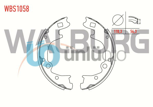 FREN PABUC BALATA ARKA 220,6X56,3 mm HYUNDAI H100 2.5 D KAMYONET 2004- / KIA K25