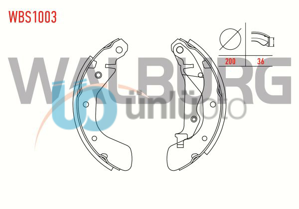 FREN PABUC BALATA ARKA CHEVROLET KALOS (T200) 1.2 LEVYELI 200X36 mm 2003-2008/ K