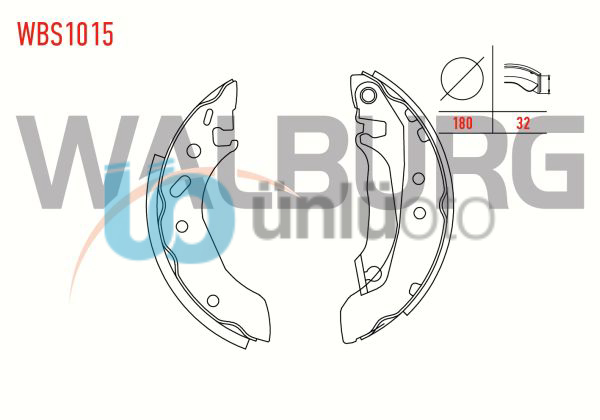 FREN PABUC BALATA ARKA FORD ESCORT VII 1.3 DAR TIP LEVYELI 180X32 mm 1995-1999/E
