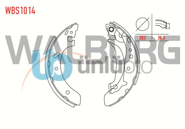 FREN PABUC BALATA ARKA FORD ESCORT VII 1.3 GENIS TIP LEVYELI 203X38,5mm 1995-199