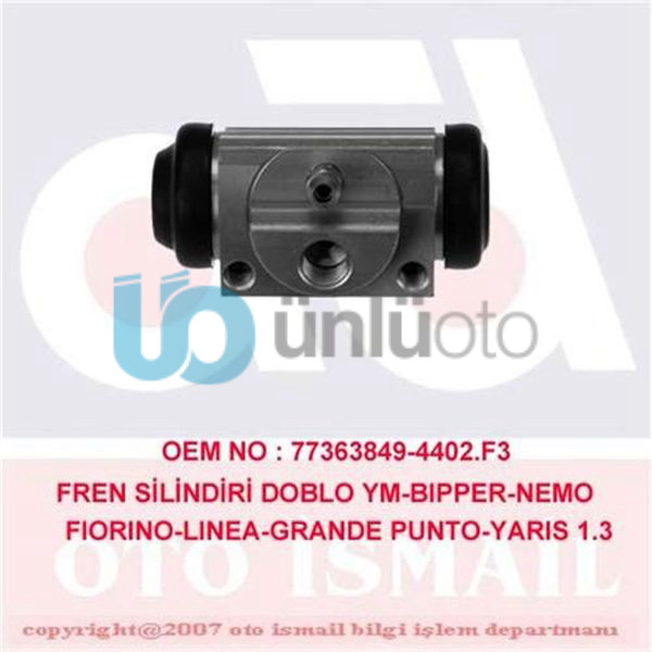FREN SİLİNDİRİ ARKA FIAT DOBLO-FIORINO-PUNTO-PANDA-ALBEA TOYOTA YARIS 05 CITRO