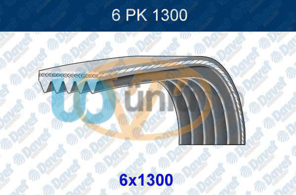 GMB 6PK1300 - KANALLI KAYIS DOBLO-ALBEA 1.3 MULTIJET KLIMALI