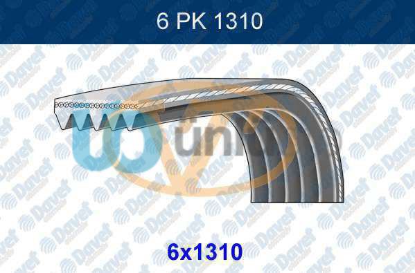 GMB 6PK1310 - KANALLI KAYIS DOBLO-ALBEA 1.3 MULTIJET KLIMALI