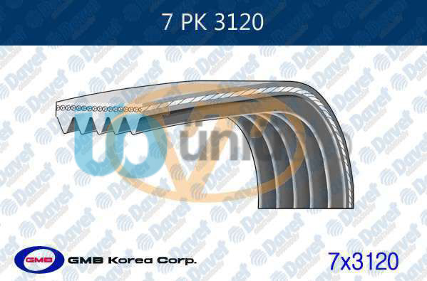 GMB 7PK3120 - KANALLI V KAYISI TRANSIT V347 1114 V363 14/- 2.2