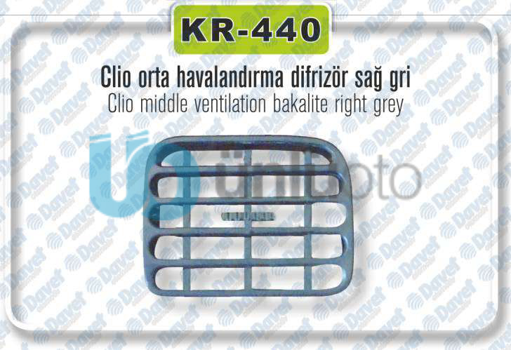 HAVALANDIRMA DIFRIZORU SAG GRI ORTA CLIO