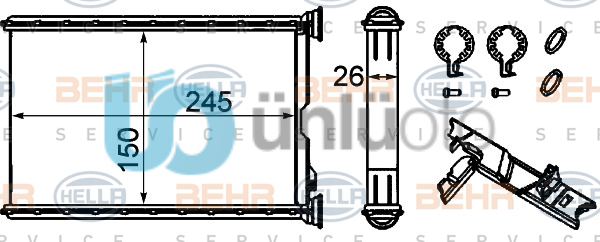 KALORIFER RADYATORU BMW E87 E90 F26 F25 E84 E92 E91 E81