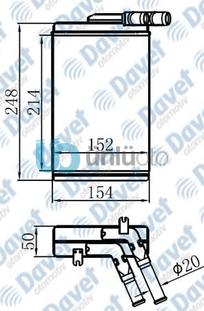 KALORIFER RADYATORU BRAZING CADDY-GOLF-JETTA 234X157X32 AT/MT SANZUMAN