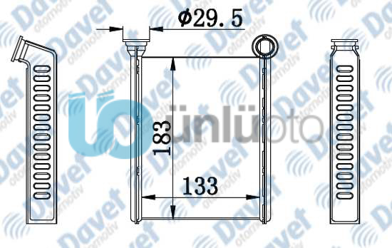 KALORIFER RADYATORU BRAZING CLIO IV-LOGAN II 13- 130X185X26 AT/MT SANZUMAN
