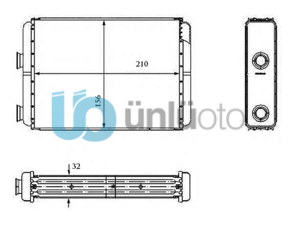 KALORİFER RADYATÖRÜ BRAZİNG DOBLO 01PUNTO 01IDEA 04 AC KLİMASIZ 210x156x32