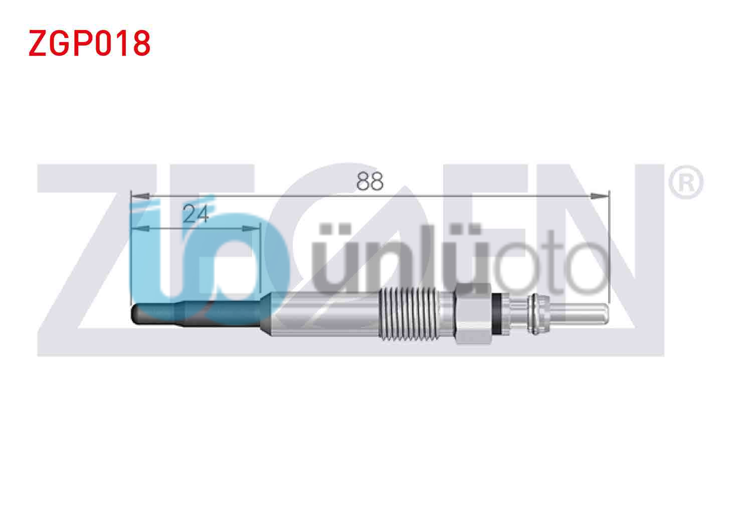 KIZDIRMA BUJI 11V DACIA DUSTER 1.5DCI 2009-2012 / SANDERO 1.5DCI 2008-2013 / REN