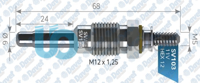 KIZDIRMA BUJISI 11V R9 R11 DIESEL